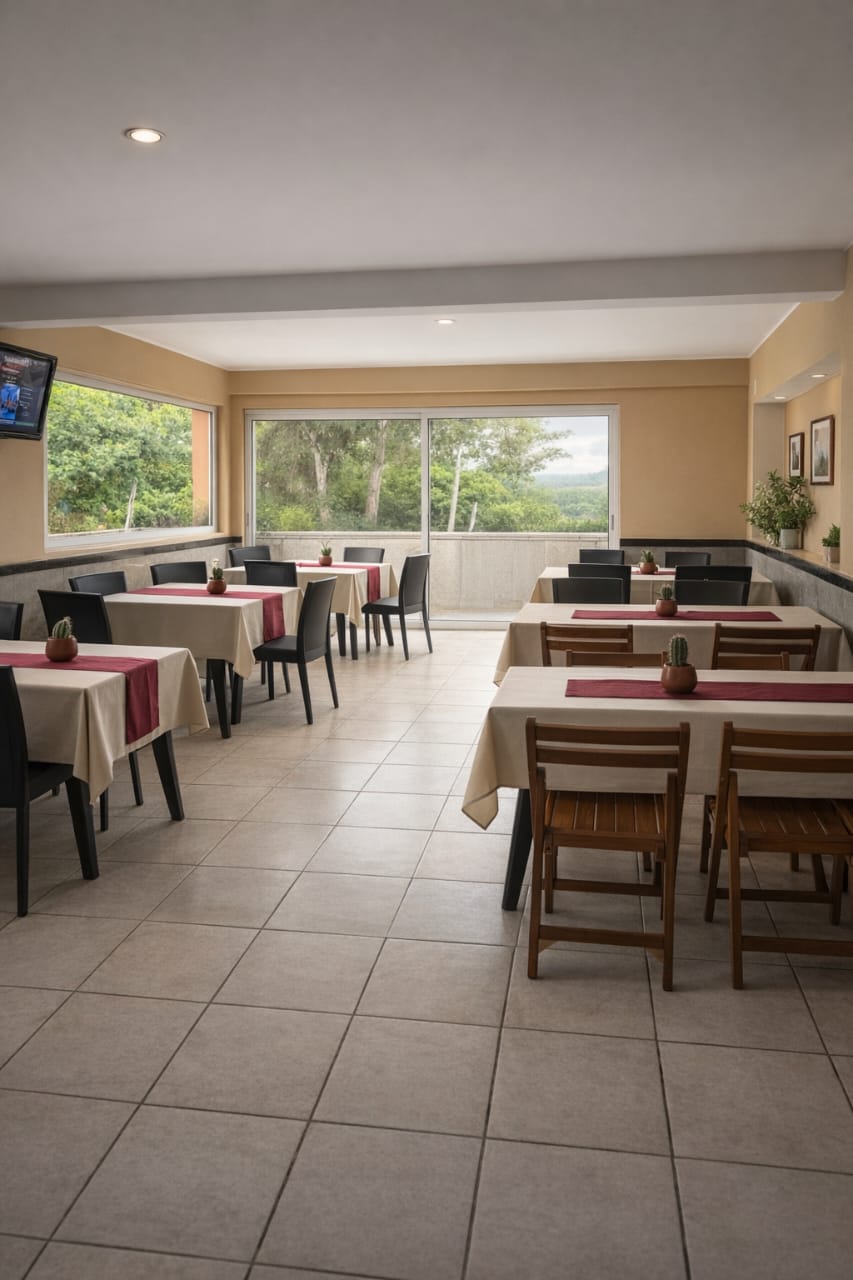 Área común y desayunador del Apart Hotel Belgrano
